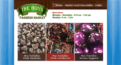 Desktop Screenshot of boysfarmersmarket.com